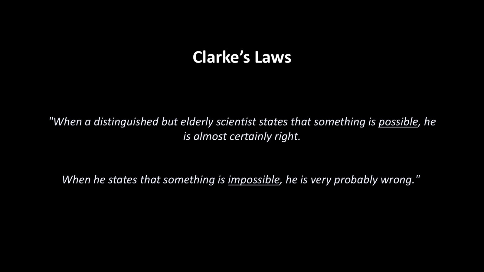 Slide 10: De wetten van Clarke
